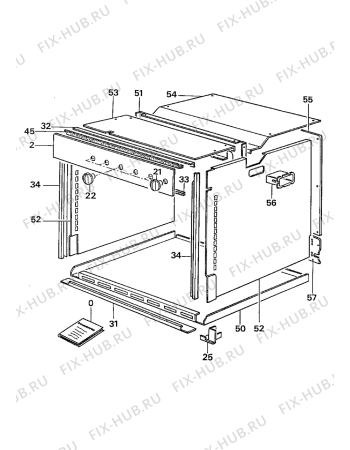 Взрыв-схема плиты (духовки) Electrolux CO1165W2 - Схема узла Housing 001